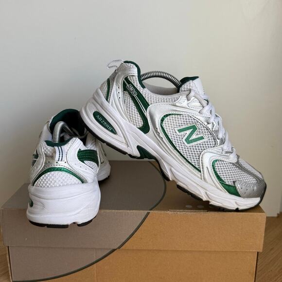 New Balance 530 Green/White/Silver Sneakers- Sz 5.5 Y- W 7 - Picture 10 of 14